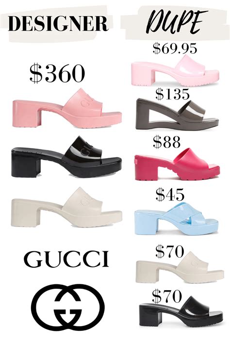 gucci women's rubber slide sandal dupe|gucci inspired sandals for women.